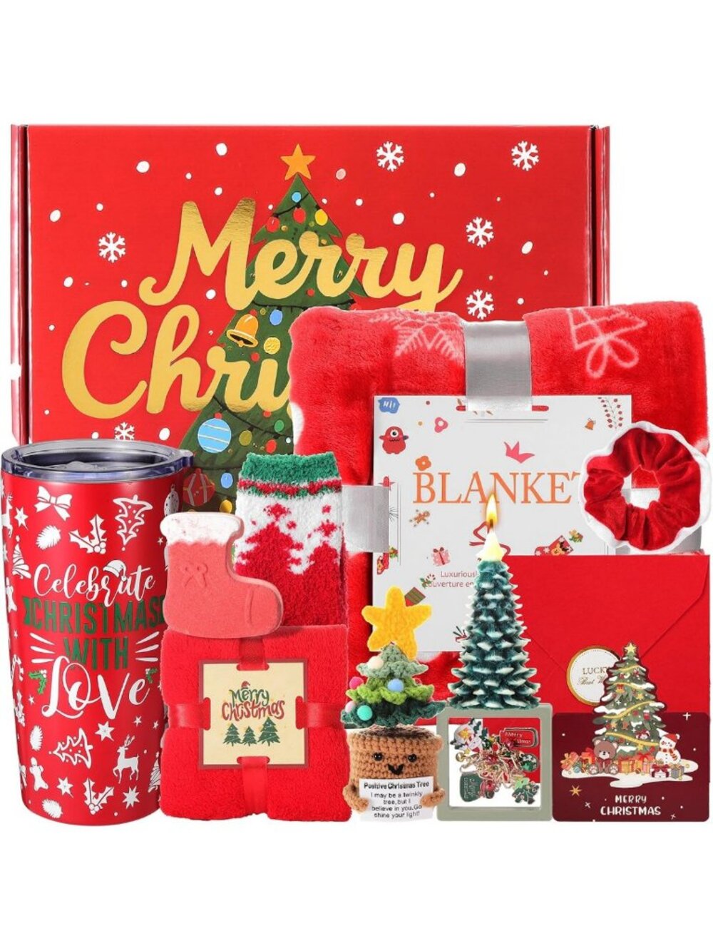 Festive Christmas Gift Basket for Women - Perfect for Mom, Wife, Daughter